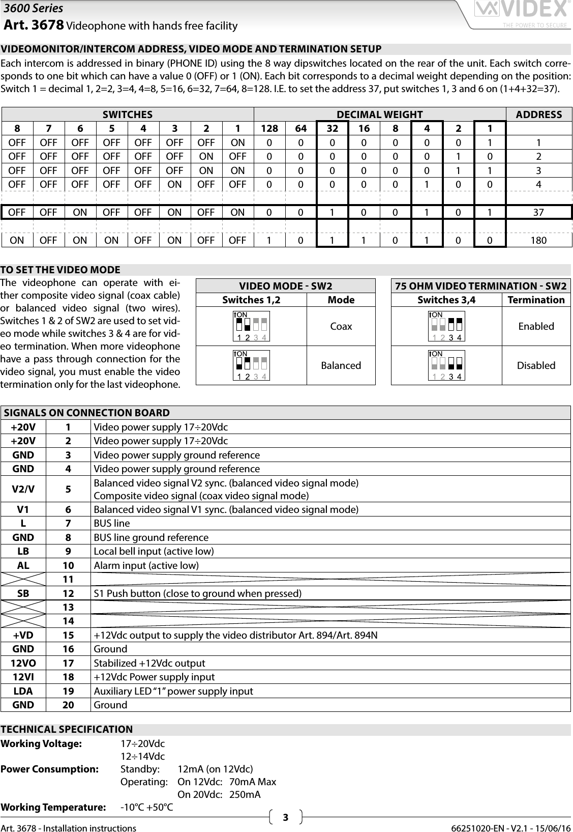 Page 3 of 8 - 3678 Instruction Manual