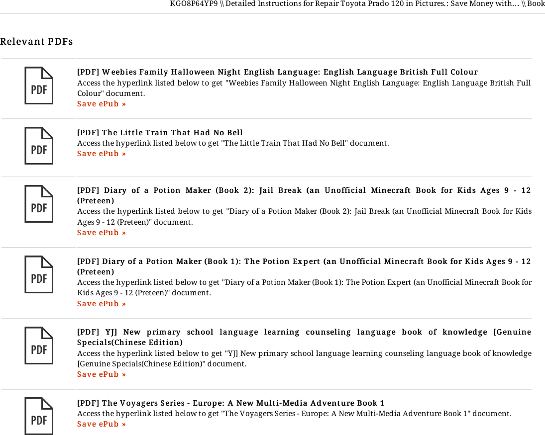 Page 2 of 2 - PDF # Detailed Instructions For Repair Toyota Prado 120 In Pictures.: Save Money With The Help Of His Car (Paperback)  3o Fkl0l4-detailed-instructions-for-repair-toyota-prado-12