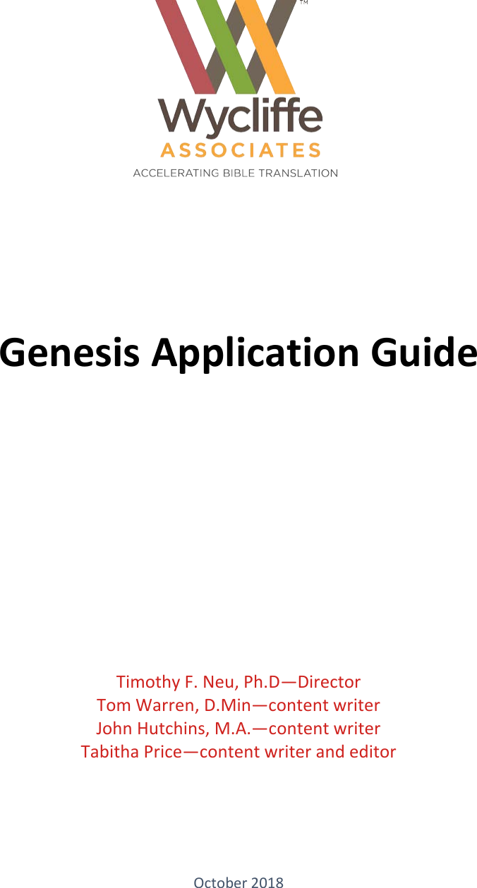 Page 1 of 9 - 4. Application Guide For Genesis