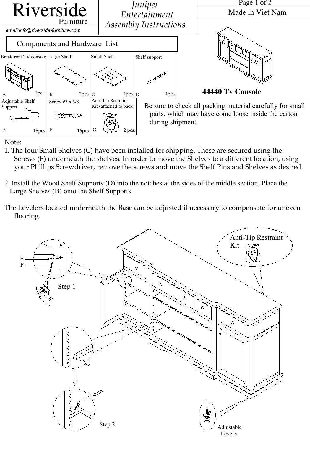 Page 1 of 2 - 44464-inst