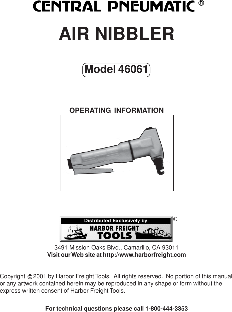 Page 1 of 8 - 46061  Manual For The 16 Gauge Air Nibbler