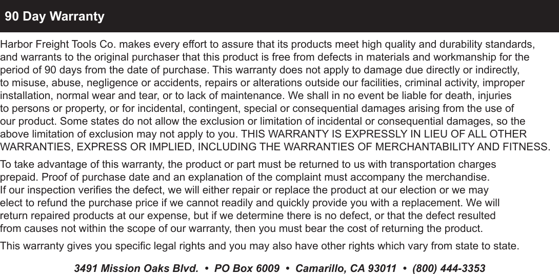 Page 8 of 8 - 46061  Manual For The 16 Gauge Air Nibbler