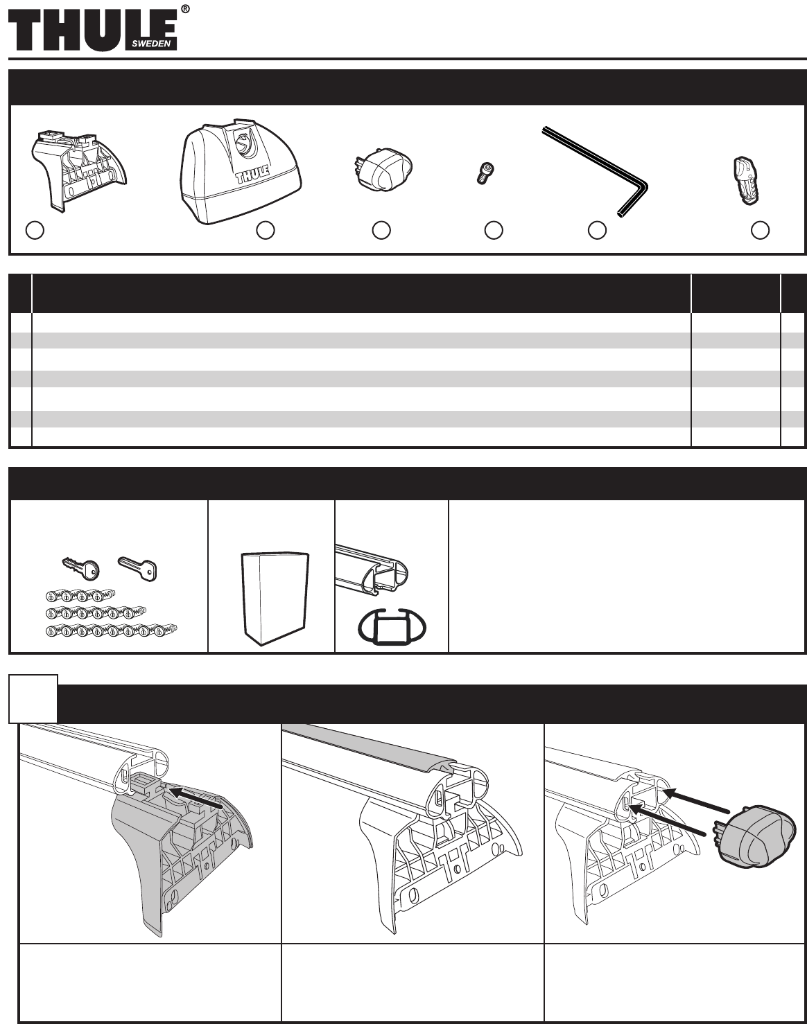 Thule Roof Rack Fit Information 460r Installation Instructions