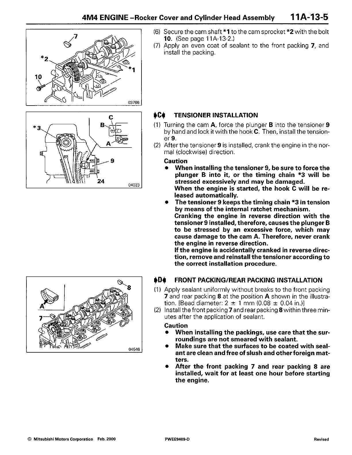 ENGINE Workshop Manual 4M4 (W E) 4M40