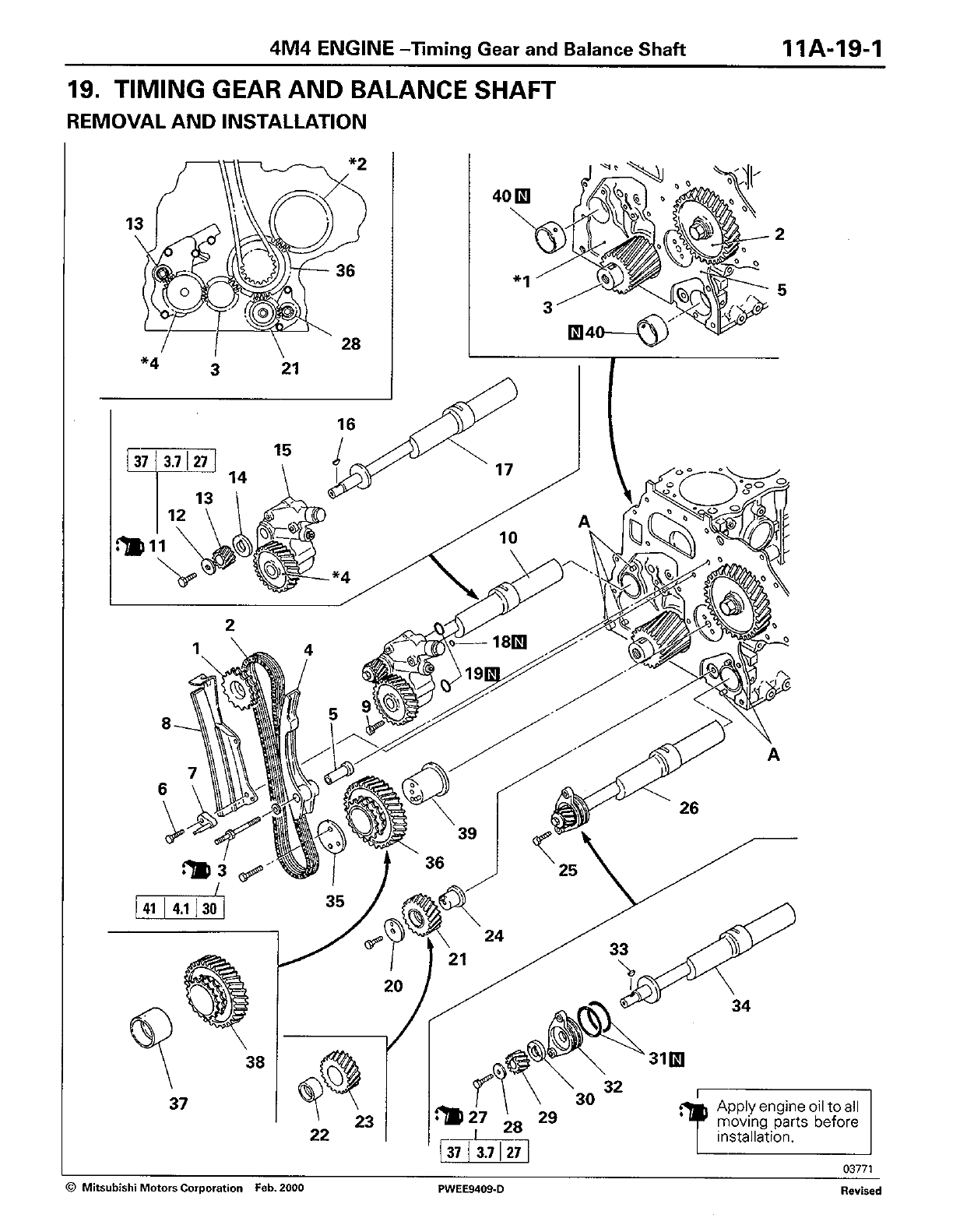 ENGINE Manual 4M4 (W E) 4M40
