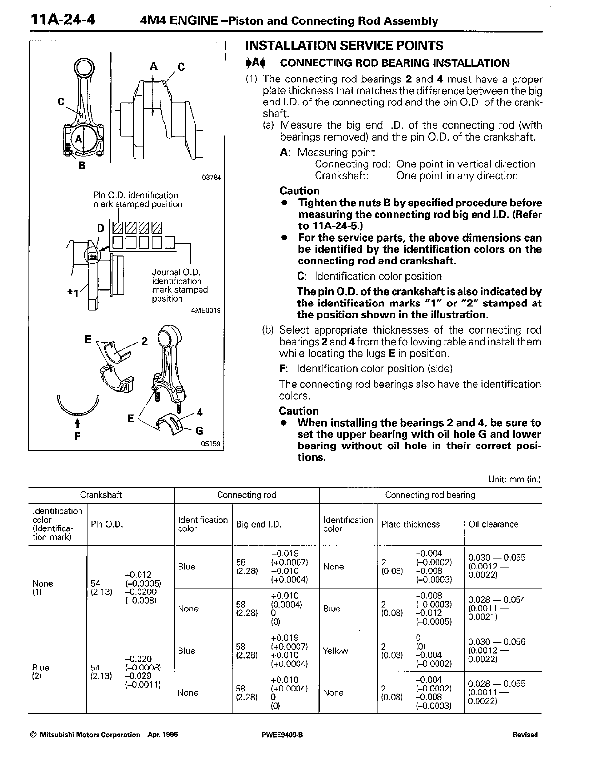 ENGINE Workshop Manual 4M4 (W E) 4M40