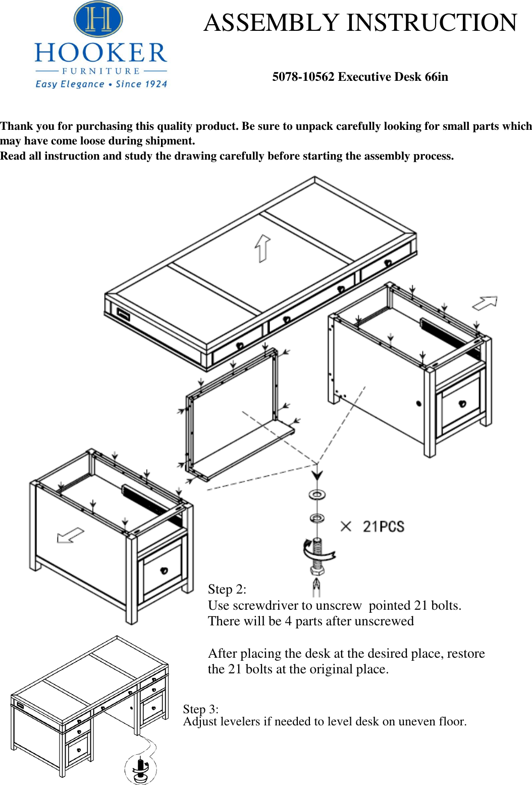 Page 2 of 2 - 5078-10562-executive-desk-66in