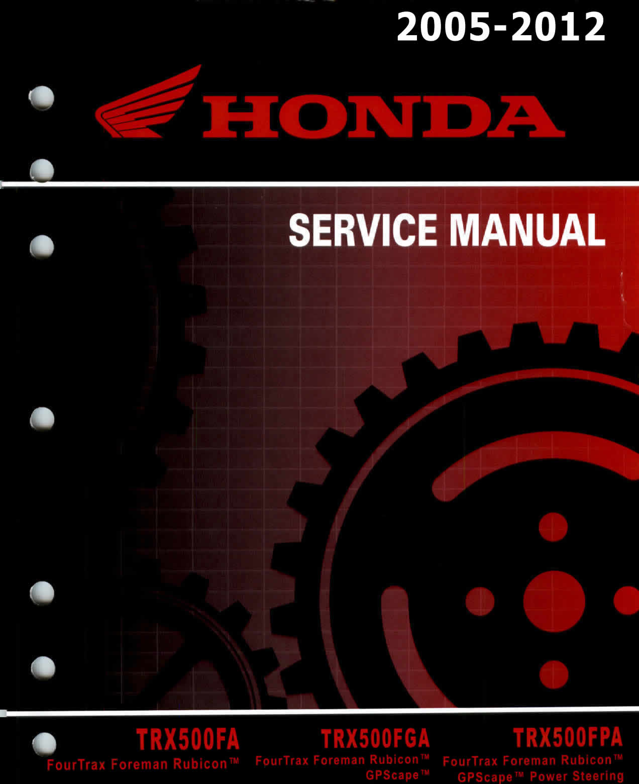 2007 HONDA RUBICON 500 SERVICE MANUAL PDF visual data 4