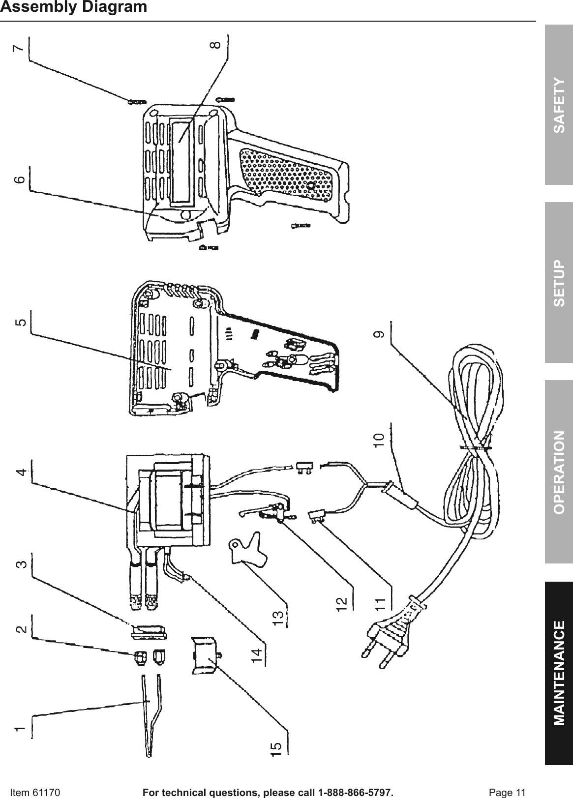 Page 11 of 12 - Manual For The 61170 180 Watt Industrial Soldering Gun