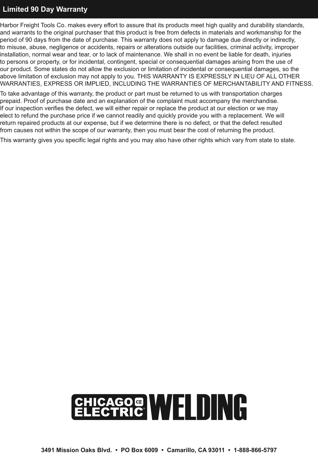 Page 12 of 12 - Manual For The 61170 180 Watt Industrial Soldering Gun
