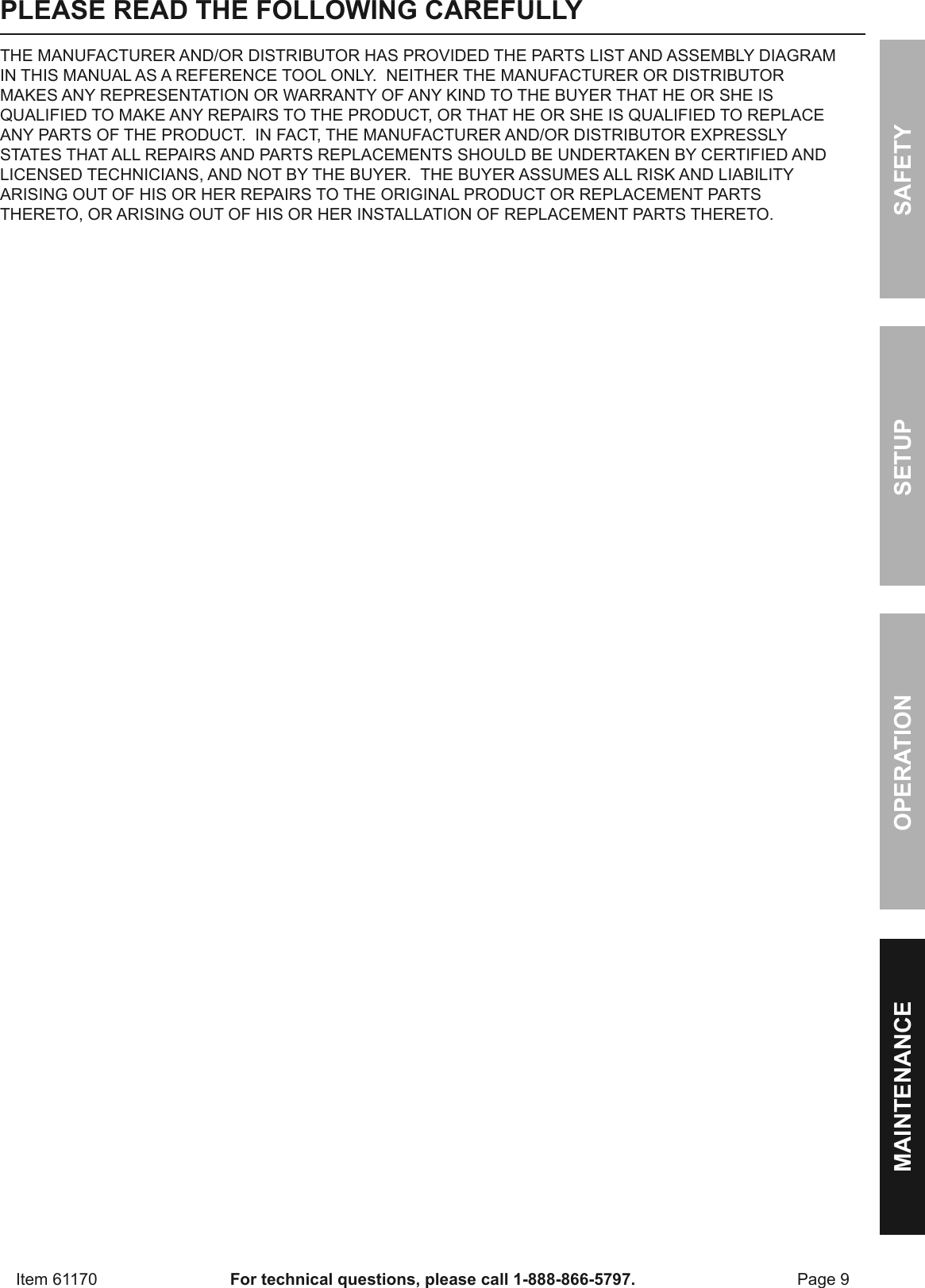 Page 9 of 12 - Manual For The 61170 180 Watt Industrial Soldering Gun
