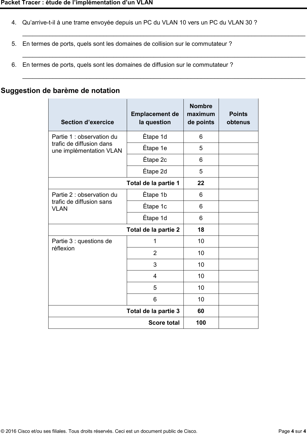 Page 4 of 4 - 6.1.2.7 Packet Tracer - Investigating A VLAN Implementation Instructions