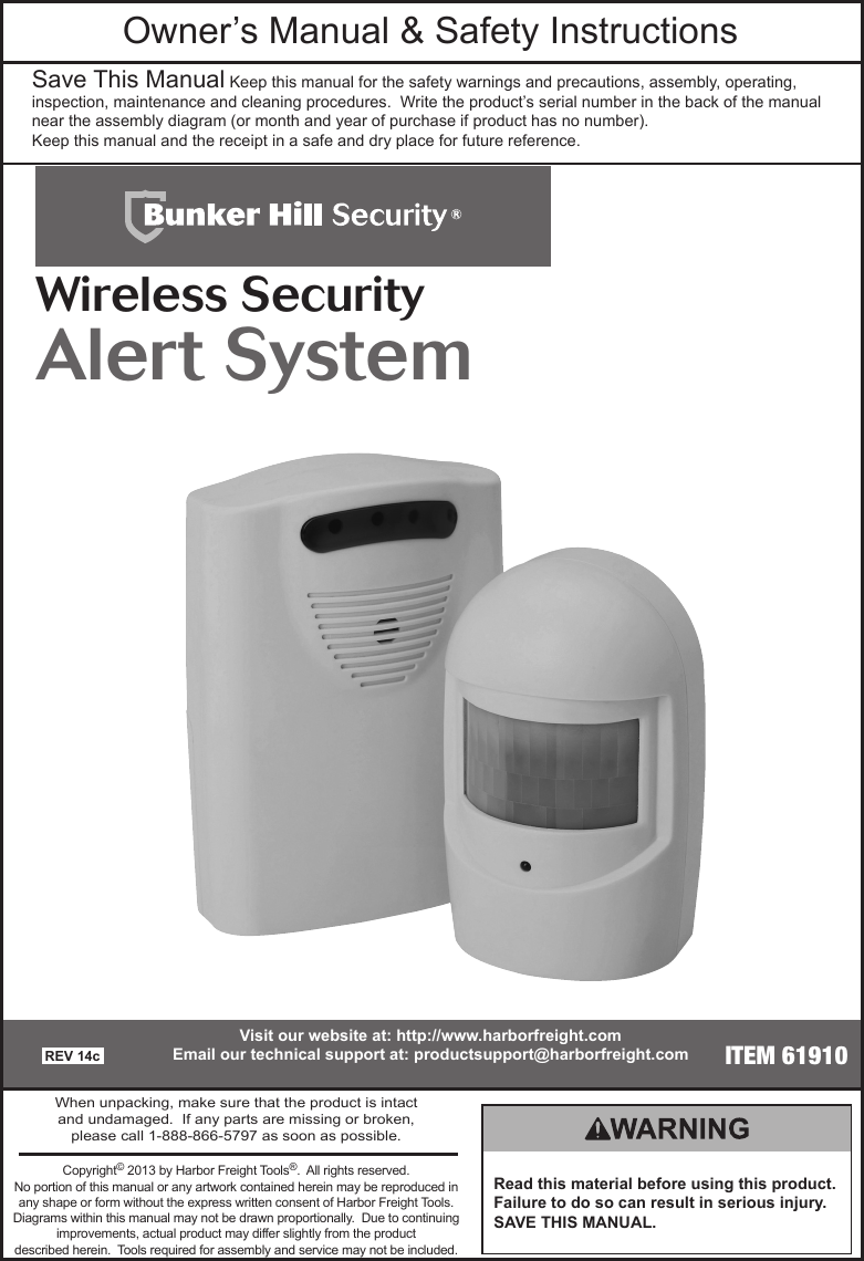 wireless security alert system