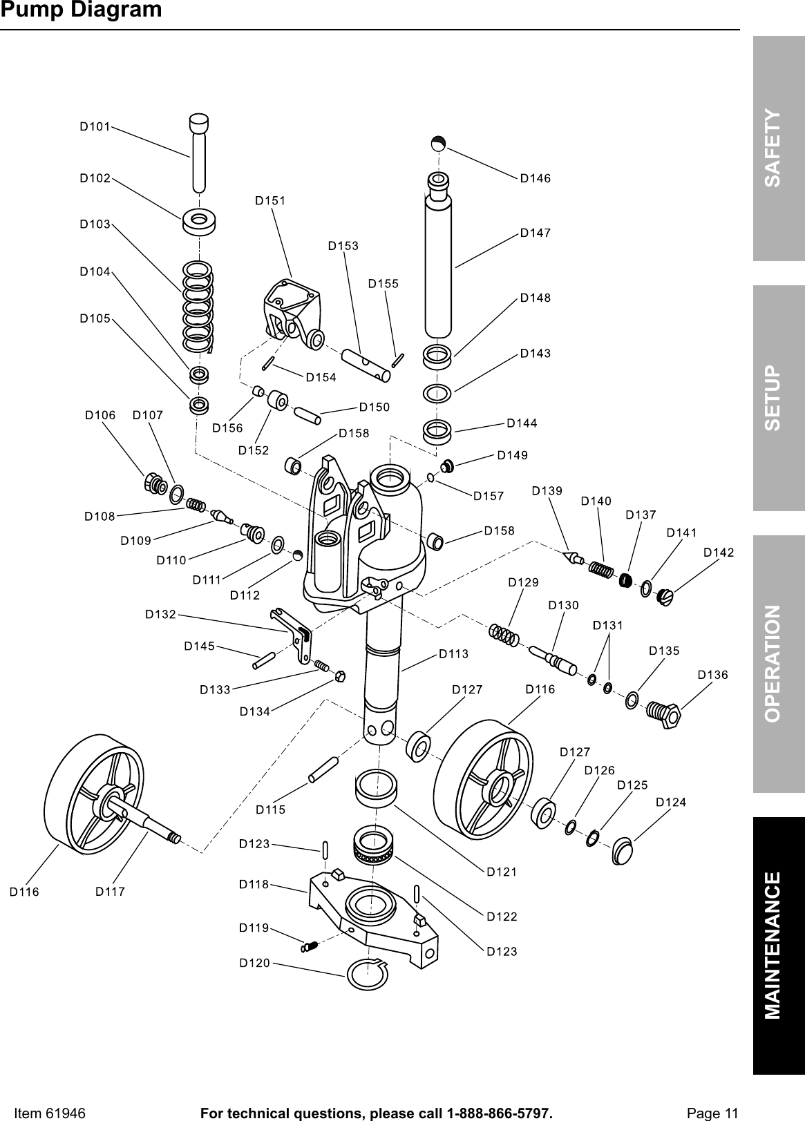 Page 11 of 12 - Manual For The 61946 2.5 Ton Pallet Jack