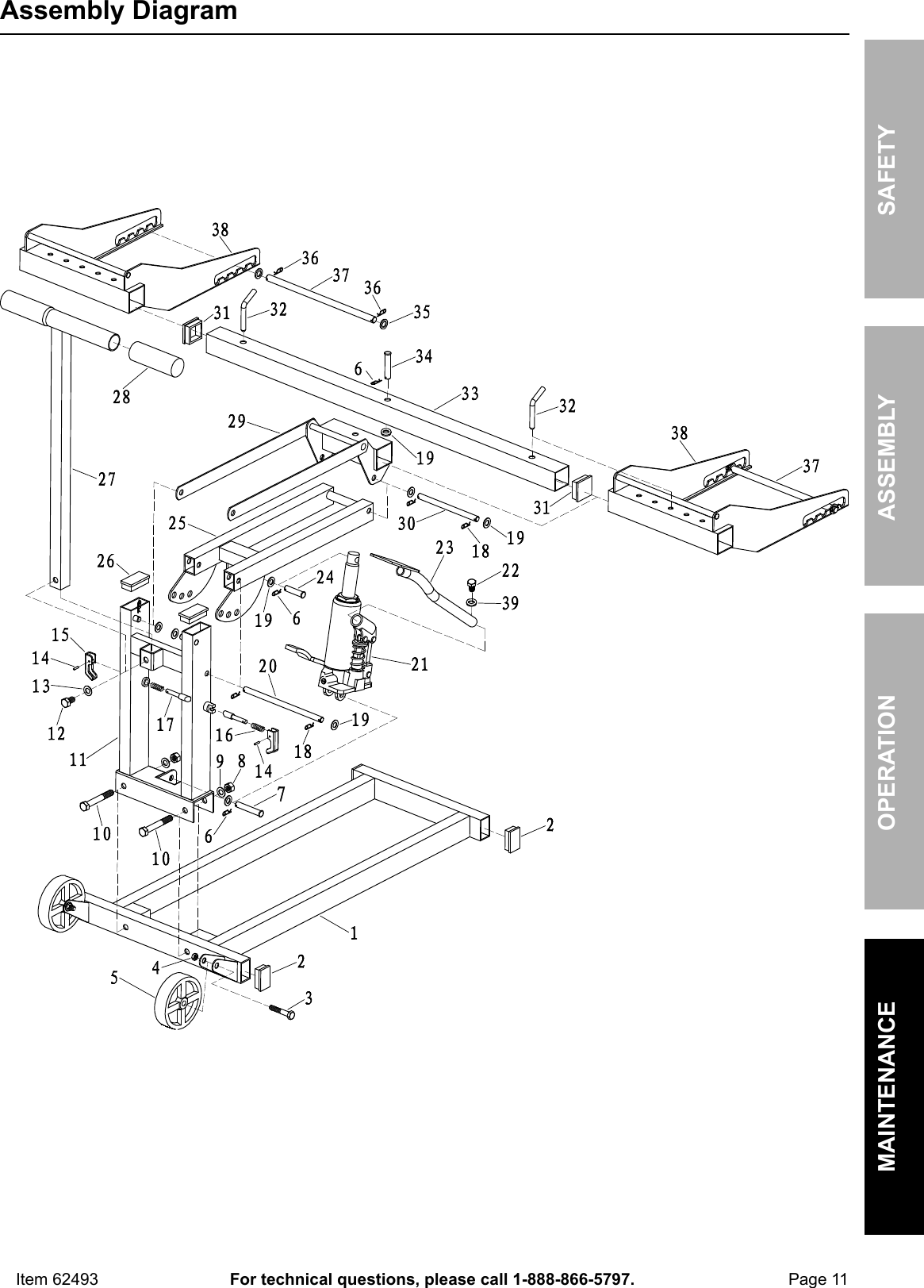 Page 11 of 12 - Manual For The 62493 High Lift Riding Lawn Mower / ATV
