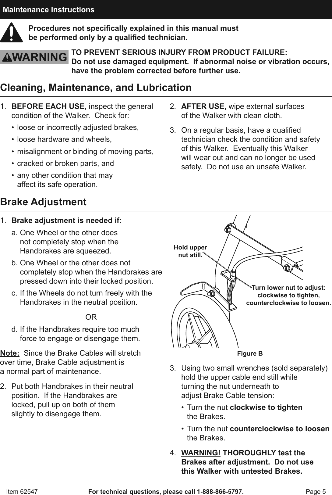 Page 5 of 8 - Manual For The 62547 Sit-or-Stand Behind Rolling Walker