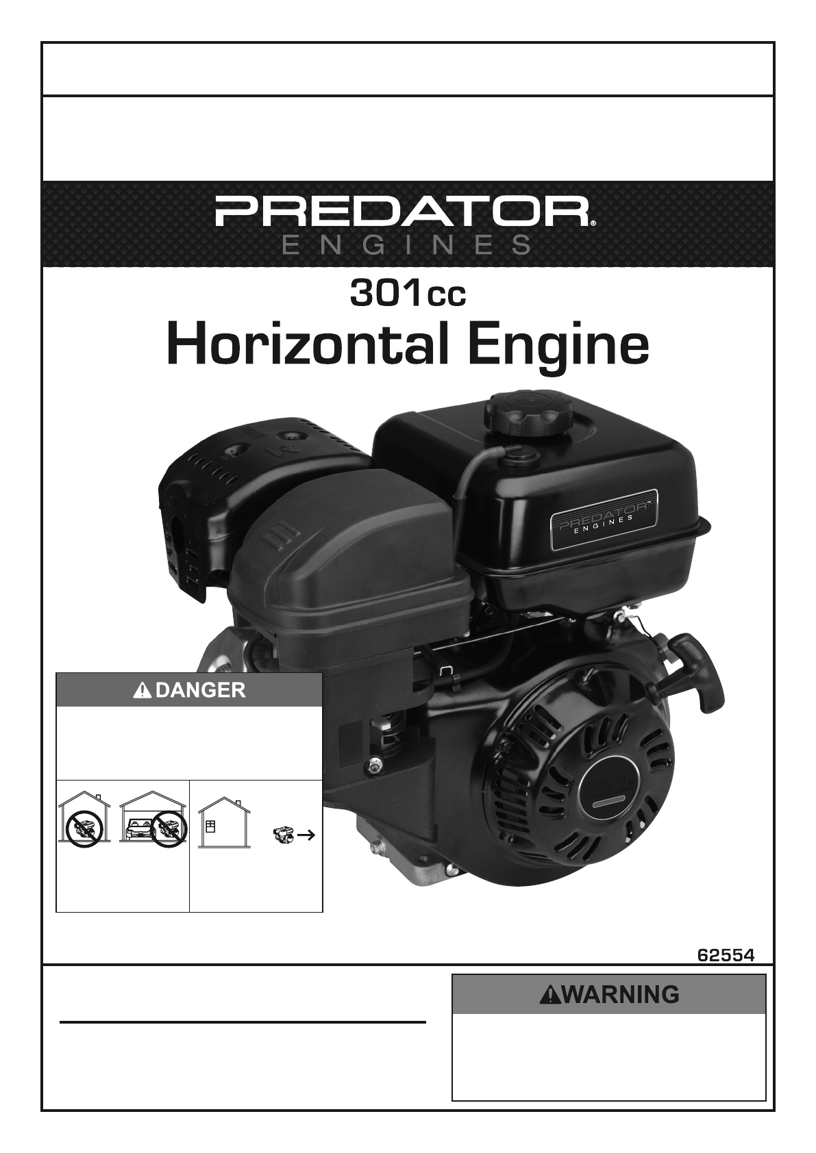 Manual For The 62554 8 HP (301cc) OHV Horizontal Shaft Gas Engine EPA