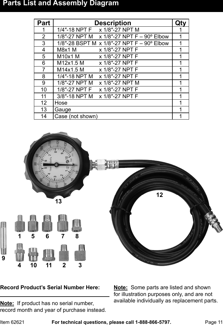 Page 11 of 12 - Manual For The 62621 Engine Oil Pressure  Kit