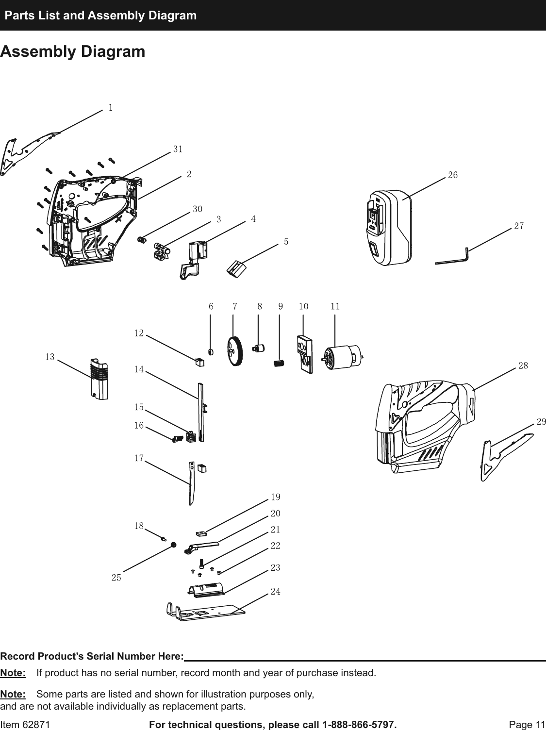 Page 11 of 12 - Manual For The 62871 18 Volt Cordless Jig Saw