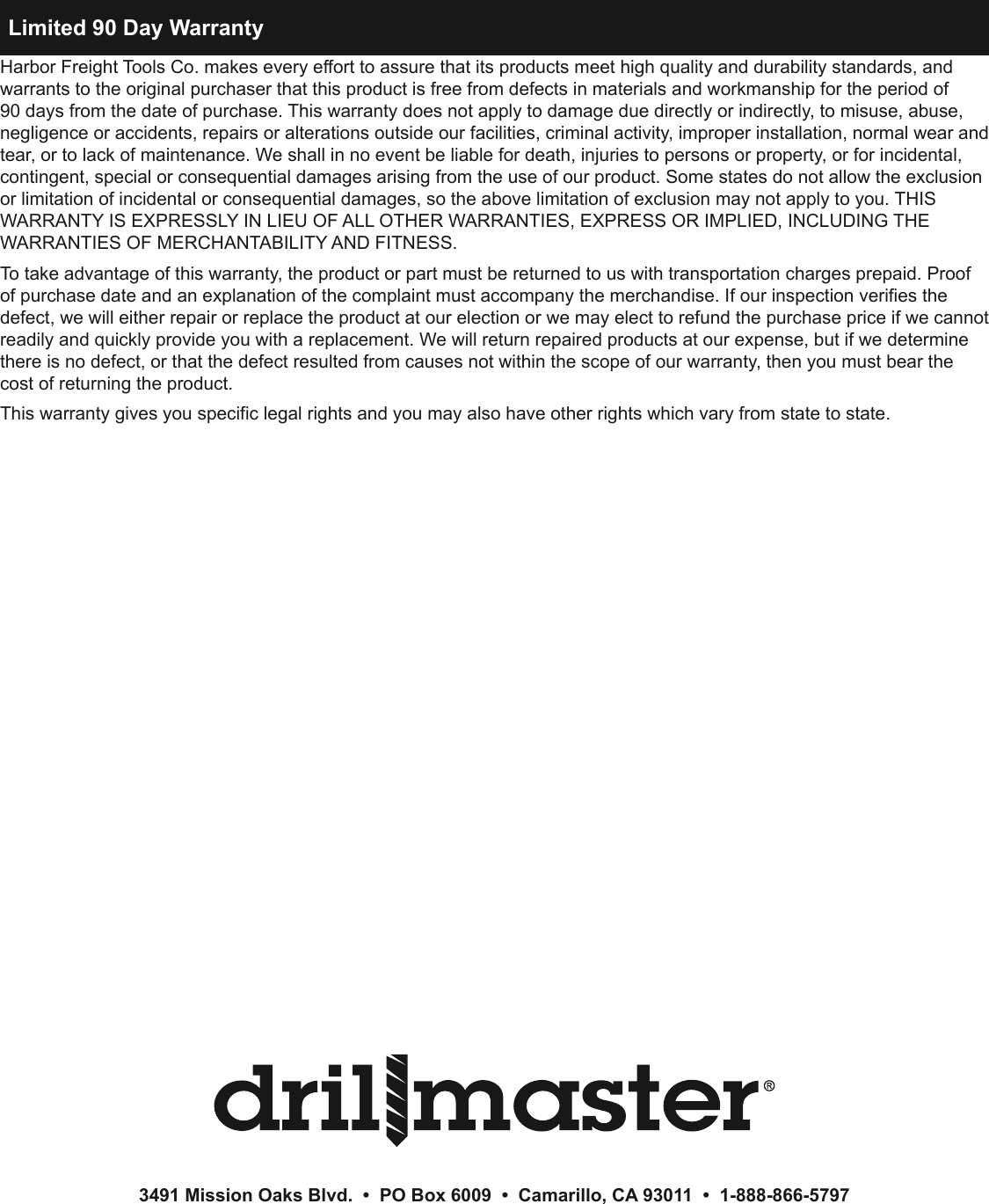 Page 12 of 12 - Manual For The 62871 18 Volt Cordless Jig Saw