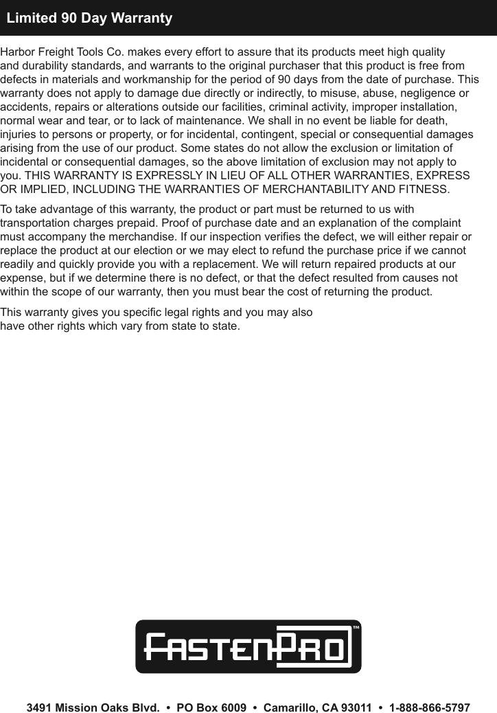 Page 12 of 12 - Manual For The 62992 Three-Way Tacker Staple Gun Kit