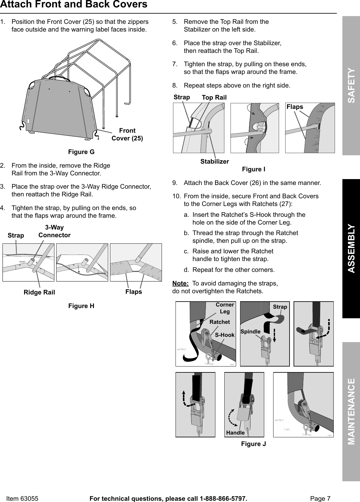 Page 7 of 12 - Manual For The 63055 10 Ft. X 17 Portable Garage