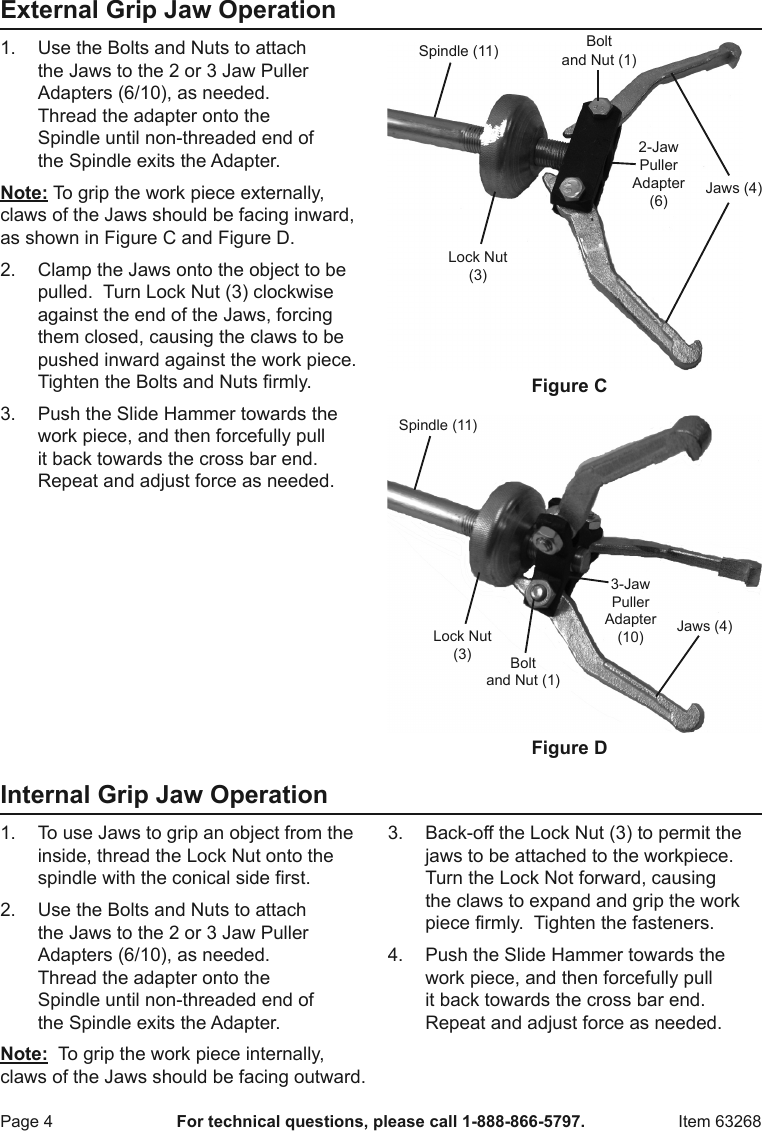 Page 4 of 8 - Manual For The 63268 Heavy Duty  Hammer And Puller Set 16 Pc