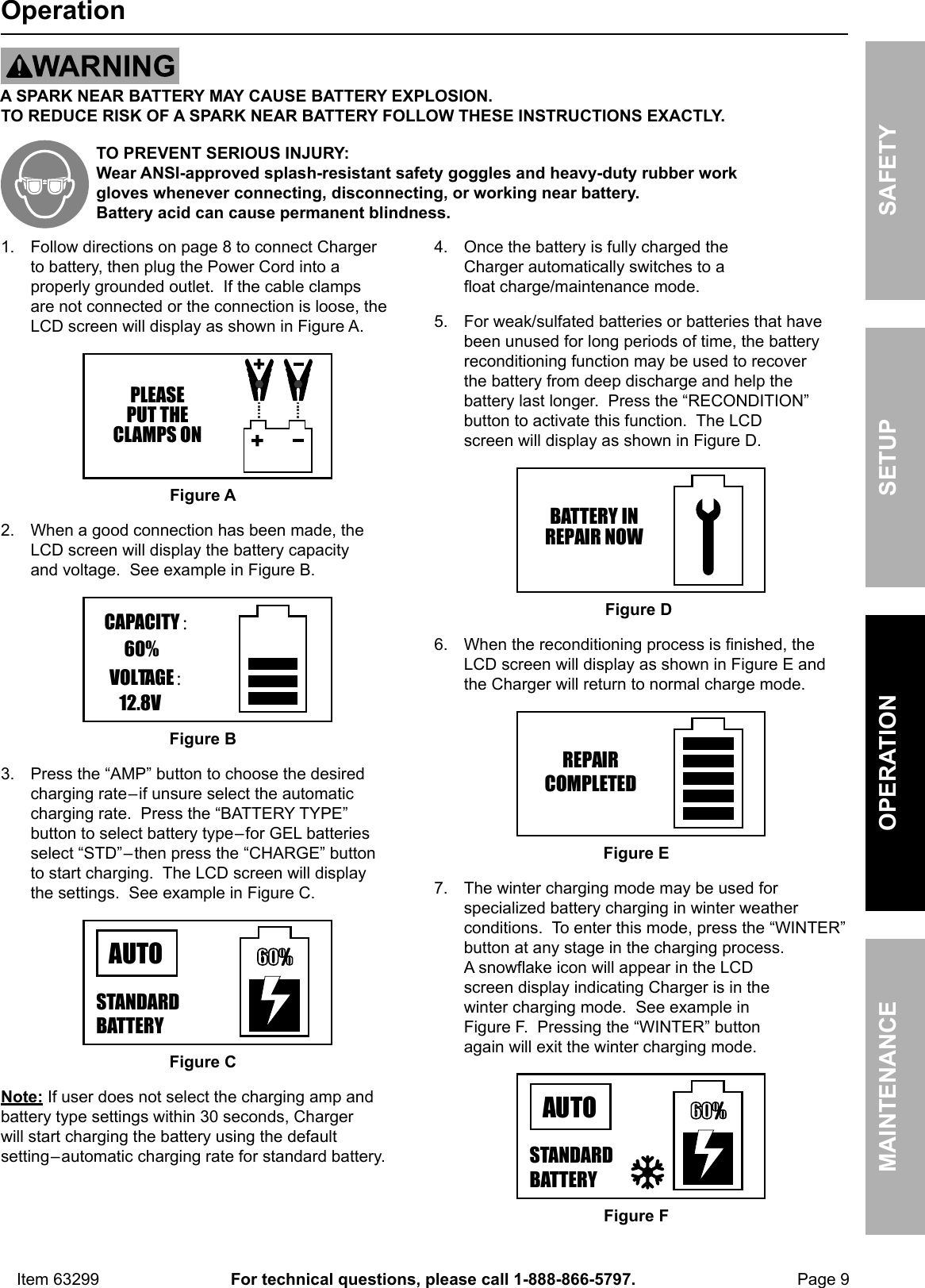 Page 9 of 12 - Manual For The 63299 2/8/15 Amp 6/12V Fully Automatic Microprocessor Controlled Battery Charger