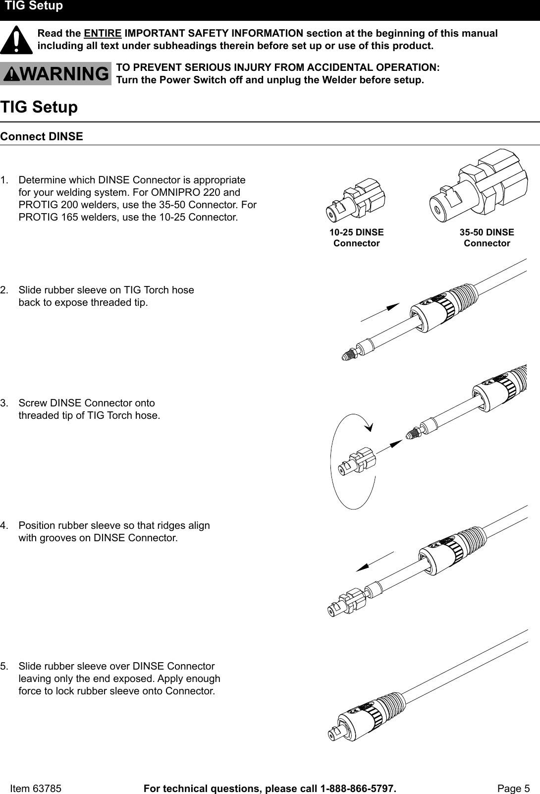 Page 5 of 12 - Manual For The 63785 150A TIG Torch