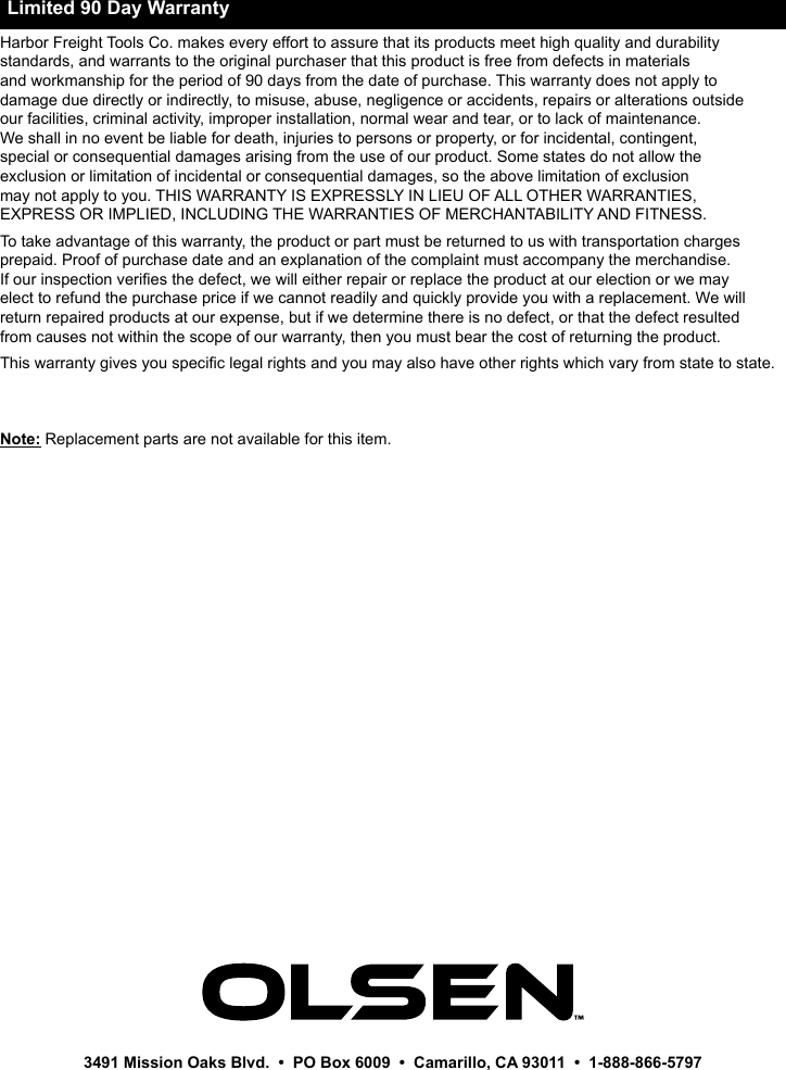 Page 4 of 4 - Manual For The 63787 CO2/Argon Flow Gauge Regulator