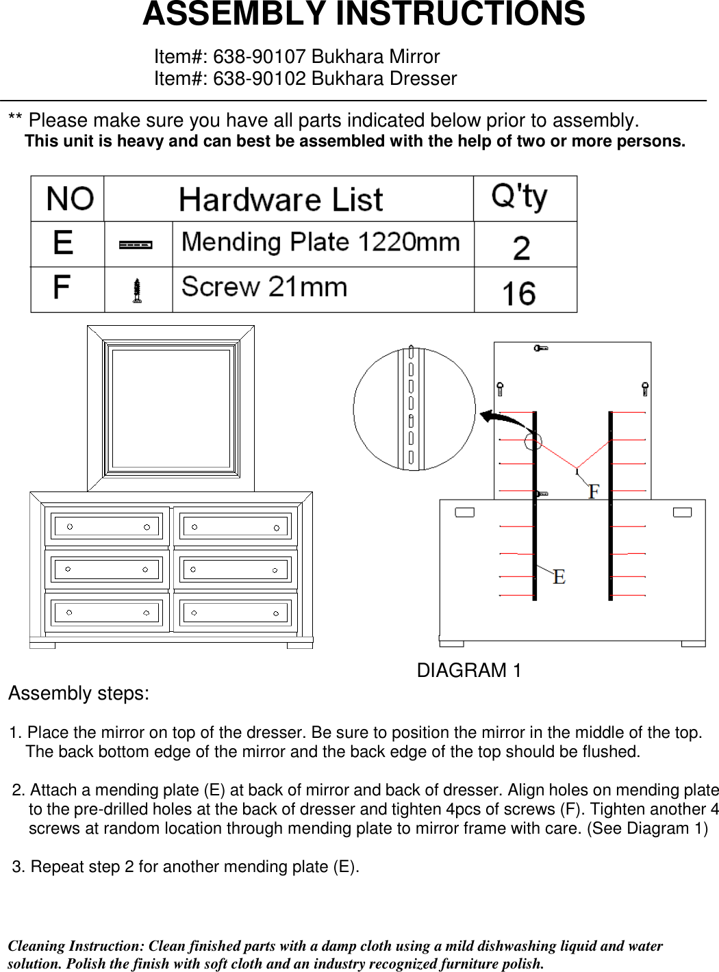 638 90107match Dresser 90102