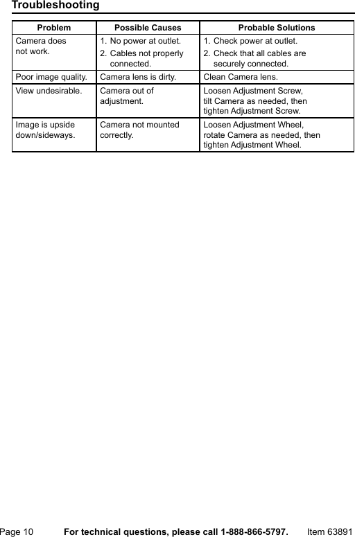 Page 10 of 12 - Manual For The 63891 HD Color Surveillance DVR Camera With Night Vision