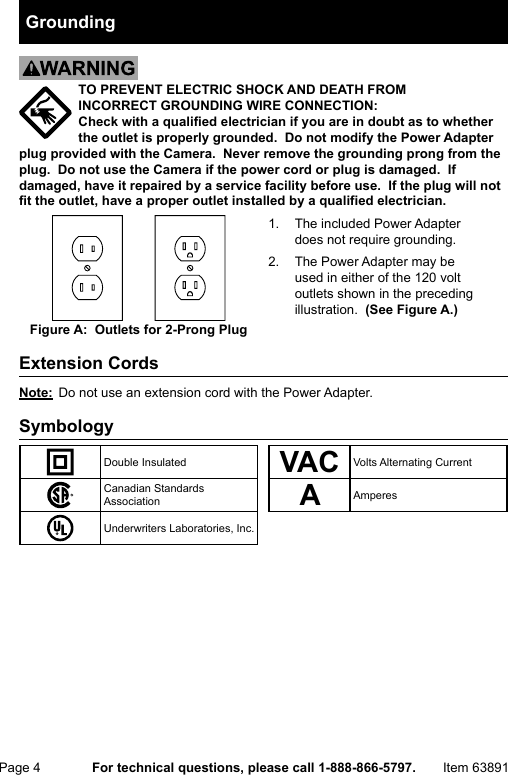 Page 4 of 12 - Manual For The 63891 HD Color Surveillance DVR Camera With Night Vision