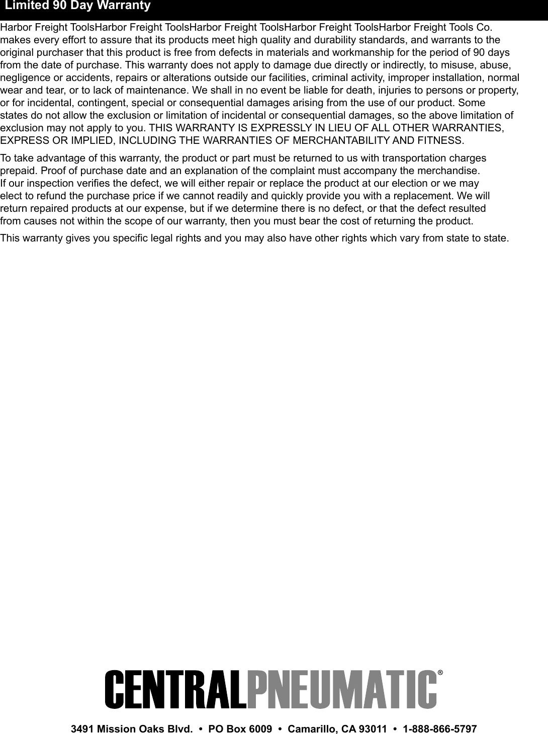 Page 12 of 12 - Manual For The 68247 Industrial Air Filter Regulator