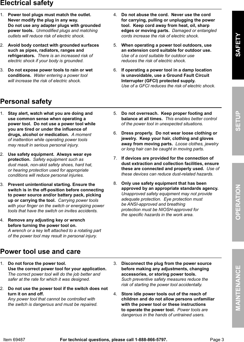 Page 3 of 12 - Manual For The 69487 6 In. Compact Palm Polisher