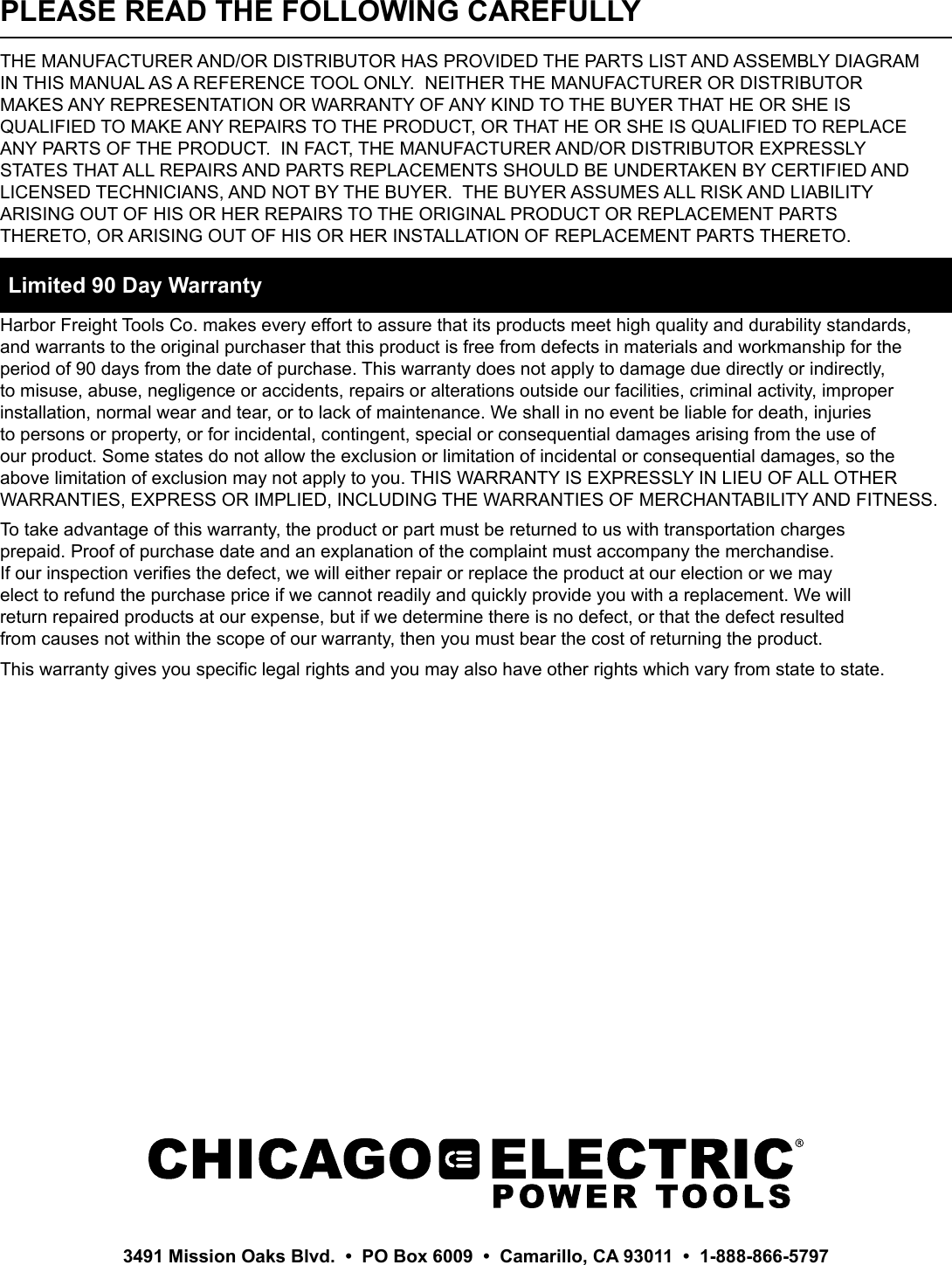 Page 12 of 12 - Manual For The 69582 Orbital Jigsaw