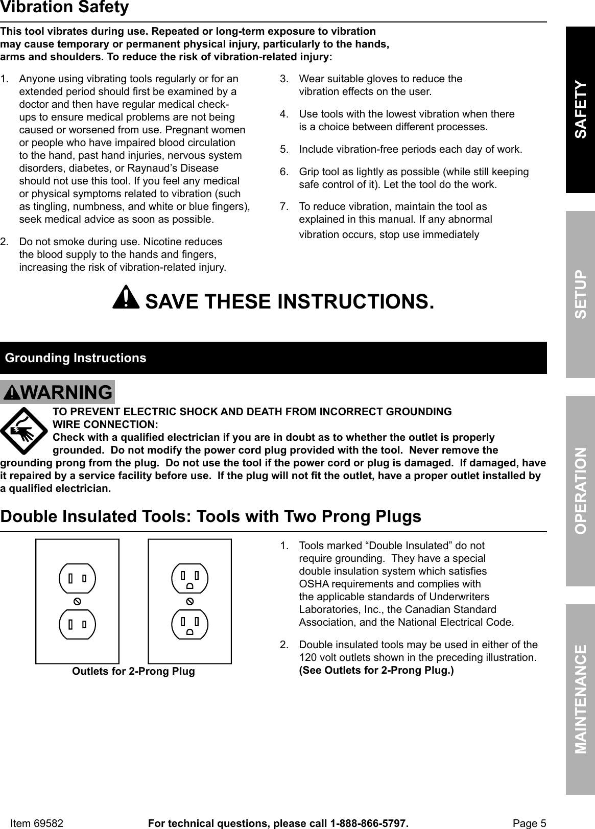 Page 5 of 12 - Manual For The 69582 Orbital Jigsaw