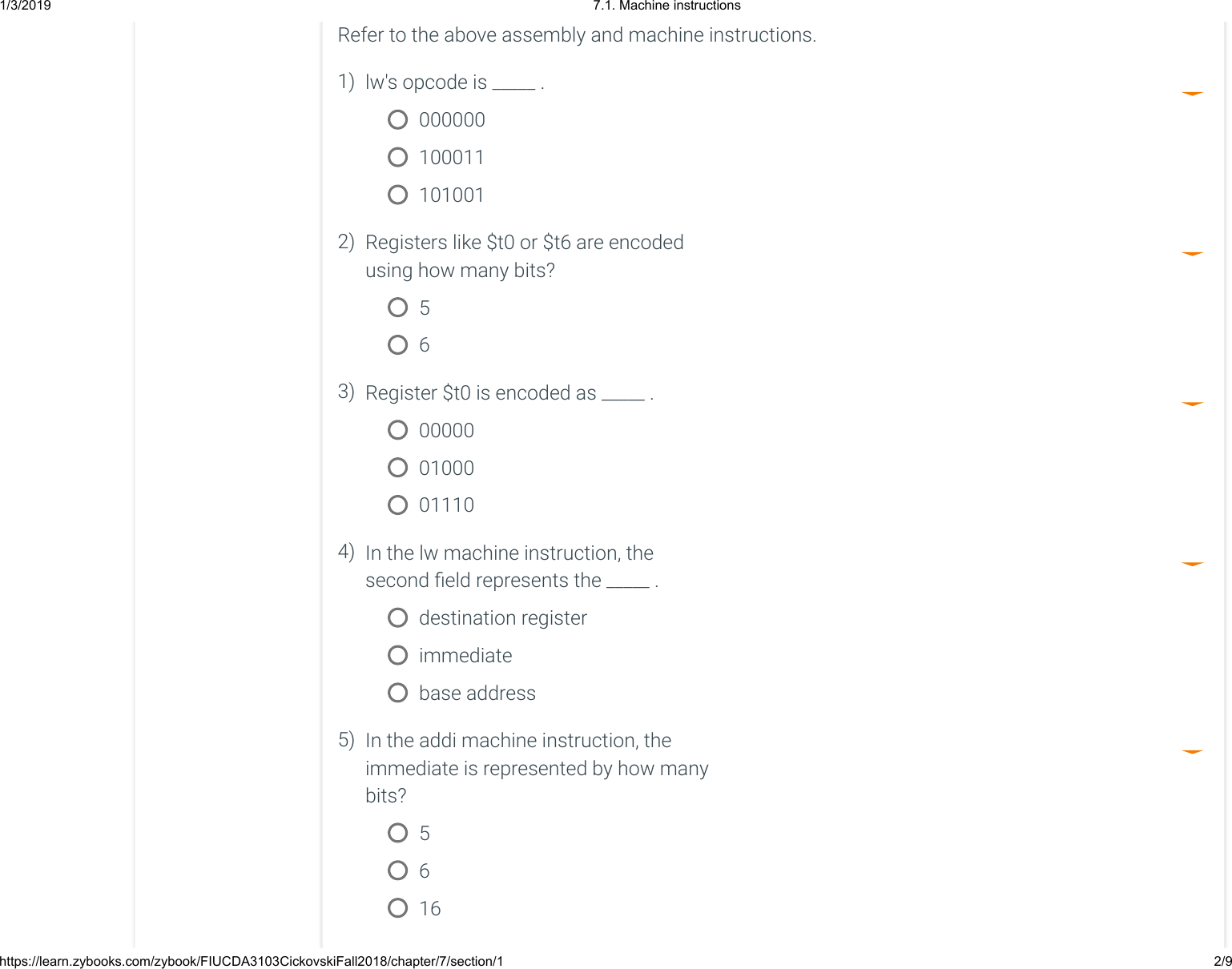 Page 2 of 9 - 7.1. Machine Instructions