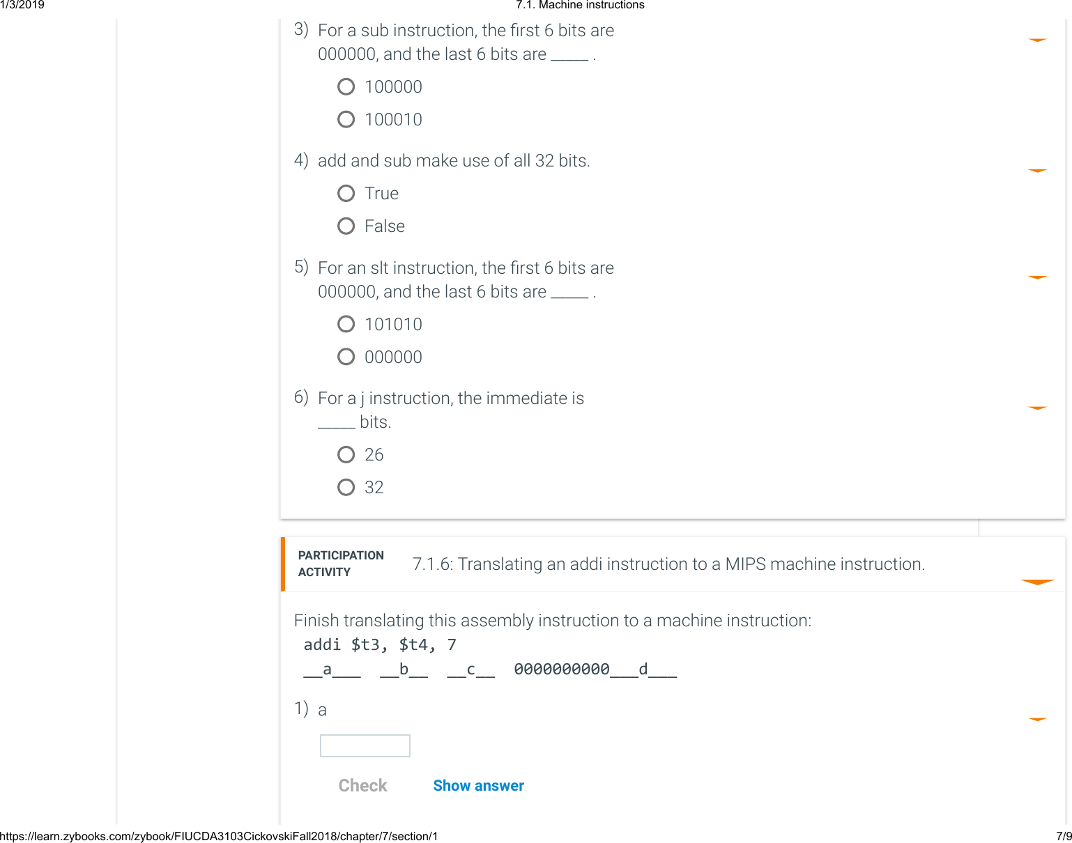 Page 7 of 9 - 7.1. Machine Instructions