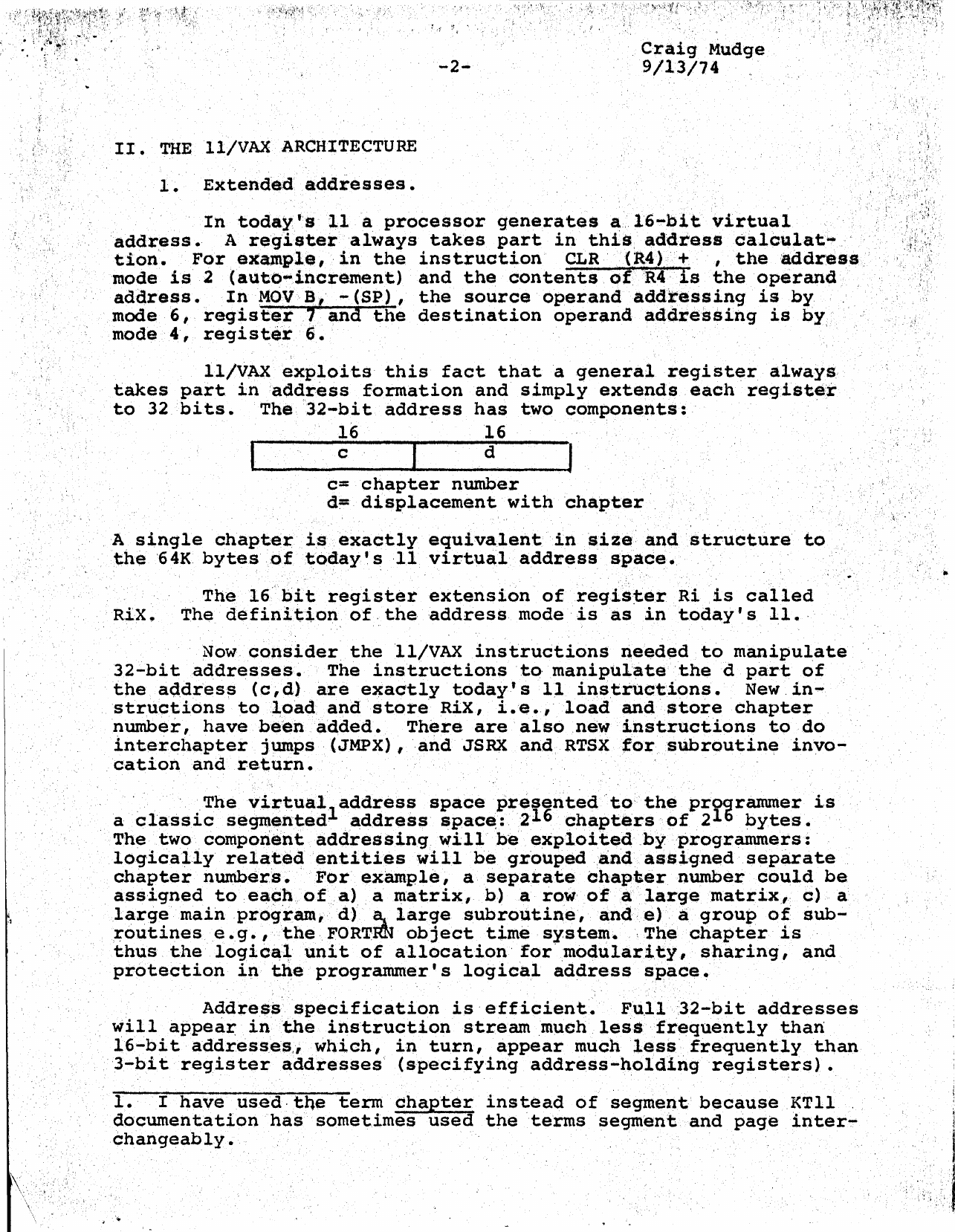 Page 3 of 8 - 740913_Summary_Of_11_VAX_Architecture 740913 Summary Of 11 VAX Architecture