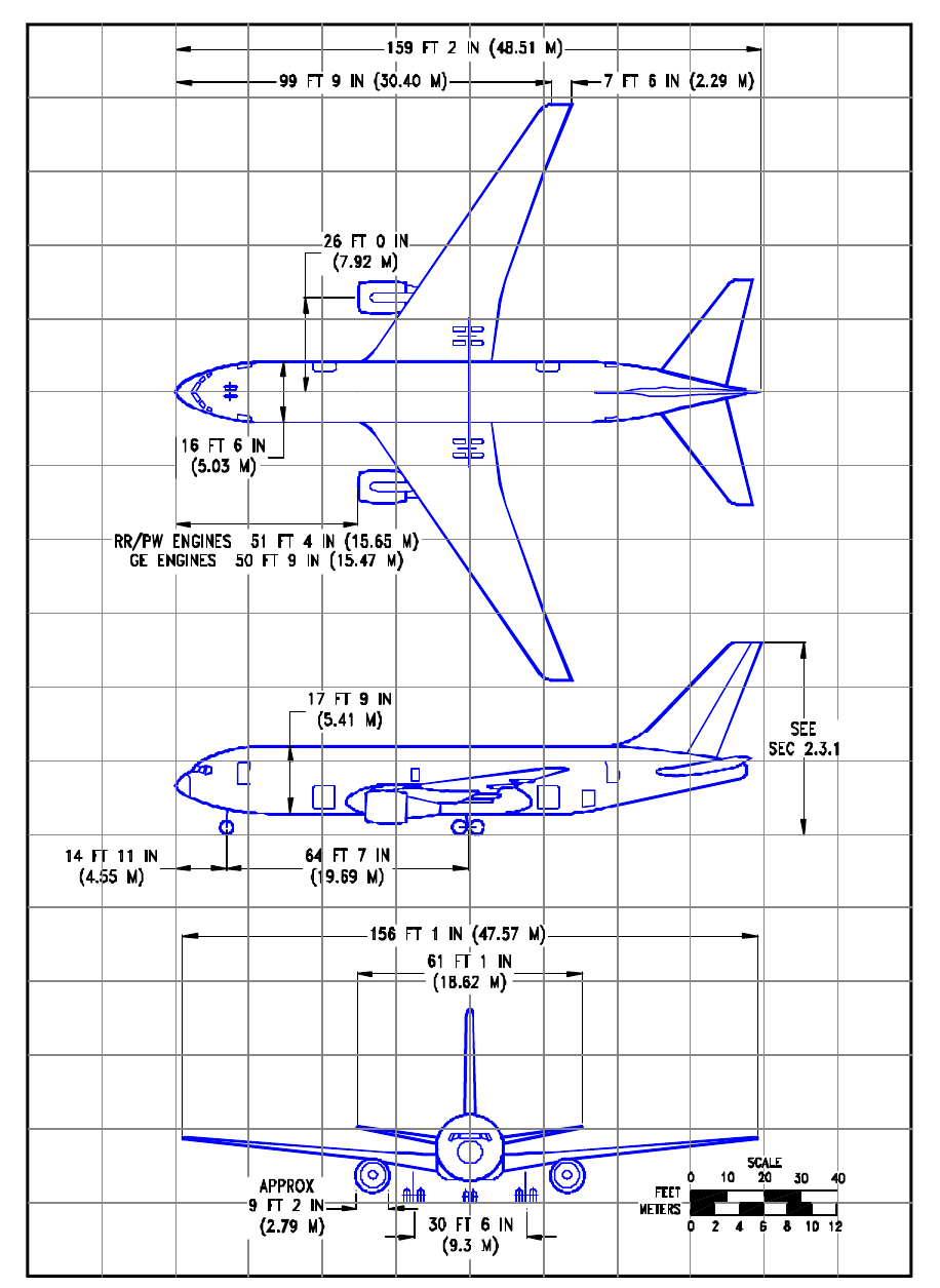 Чертеж boeing 767