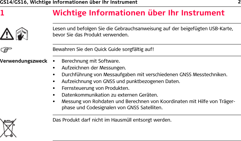 Page 2 of 10 - 798191_Leica_GS14_GS16_QG_v3.0.0_de 798191 Leica GS14 GS16 QG V3.0.0 De