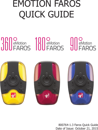 Page 1 of 12 - 800764-1.3 Faros Quick Guide E Motion En