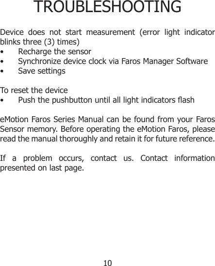 Page 10 of 12 - 800764-1.3 Faros Quick Guide E Motion En