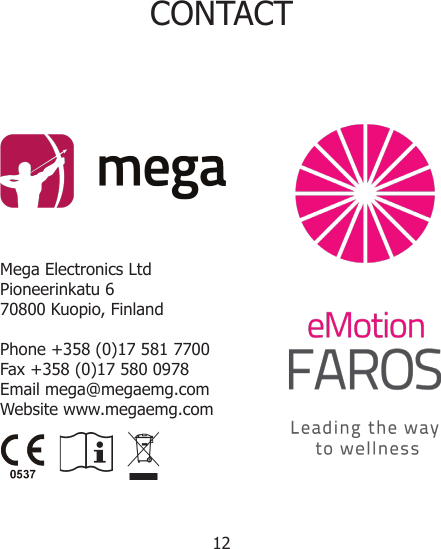 Page 12 of 12 - 800764-1.3 Faros Quick Guide E Motion En