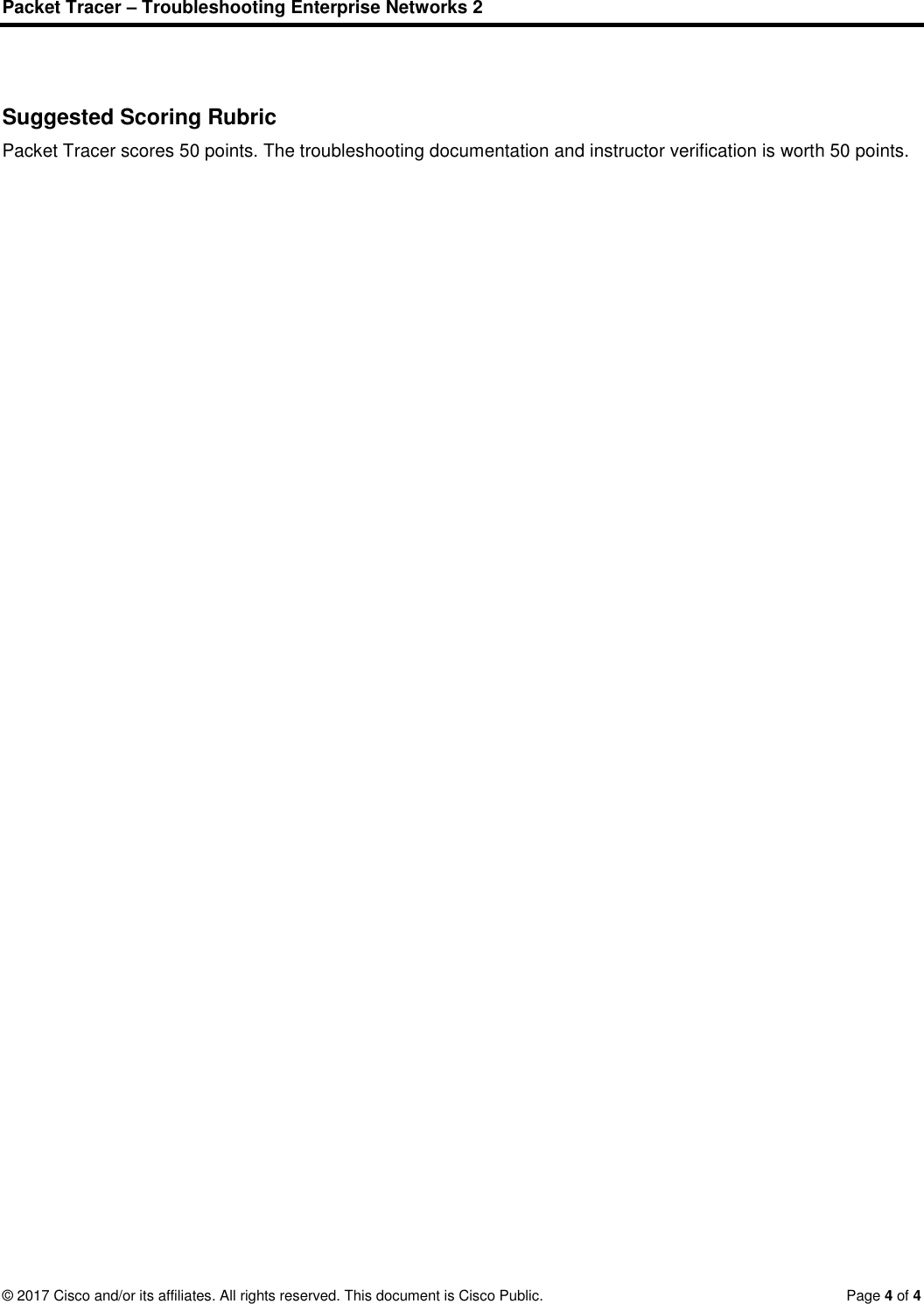 Page 4 of 4 - 8.2.4.13 Packet Tracer - Troubleshooting Enterprise Networks 2 Instructions