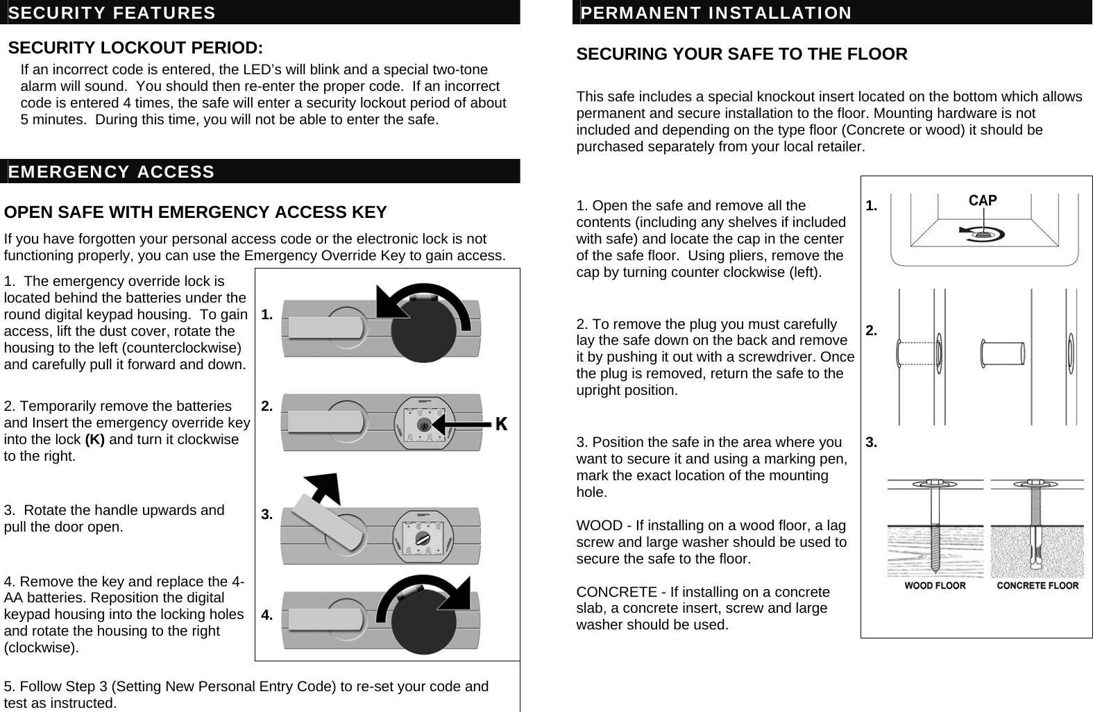 Page 4 of 6 - 2202&2204 Safe Owners Manual_English Only 9425-user-manual