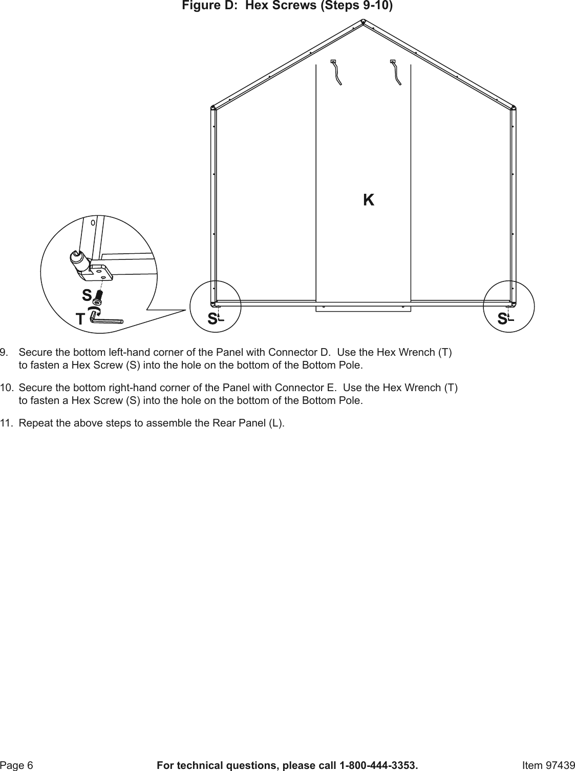 Page 6 of 12 - Manual For The 97439 6 Ft. X Greenhouse