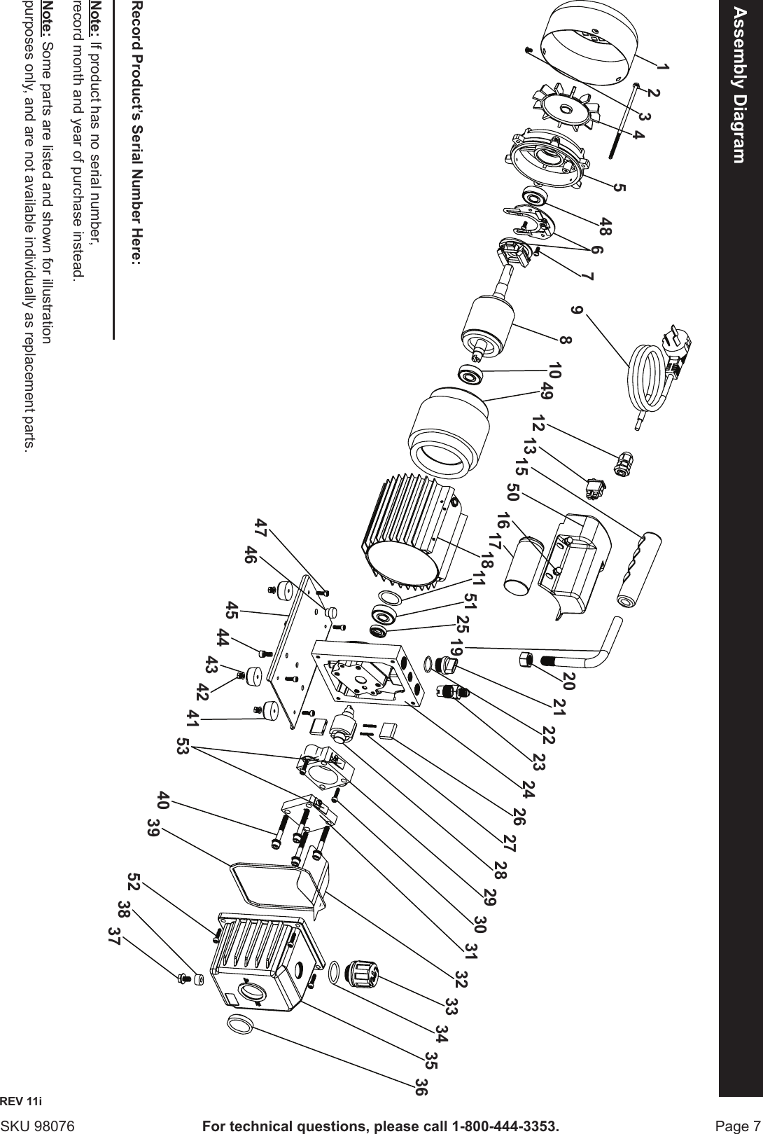 Page 7 of 8 - Manual For The 98076 2.5 CFM Vacuum Pump
