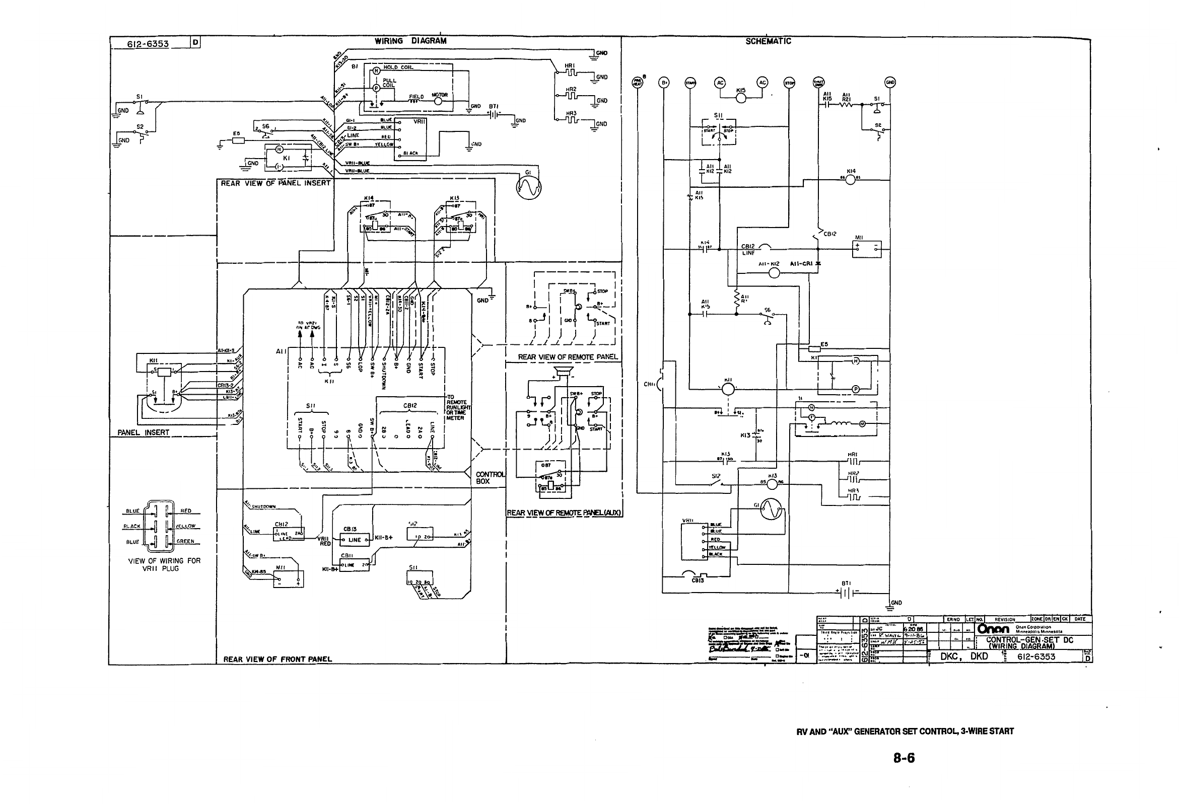 981 0502 Onan DKC DKD MDKC MDKD Genset Engine Service Manual (03 1994)